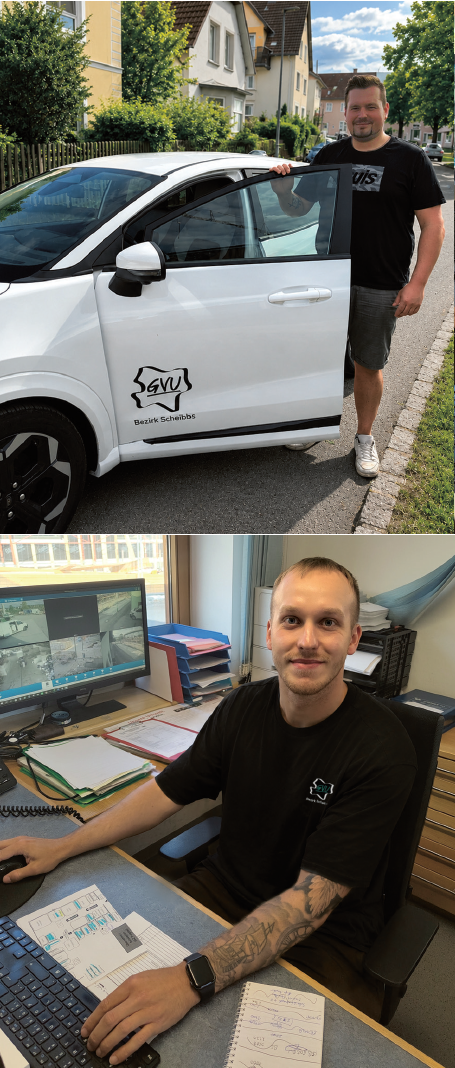 Manuel Amesreiter und Kevin Obermayr bei der Arbeit