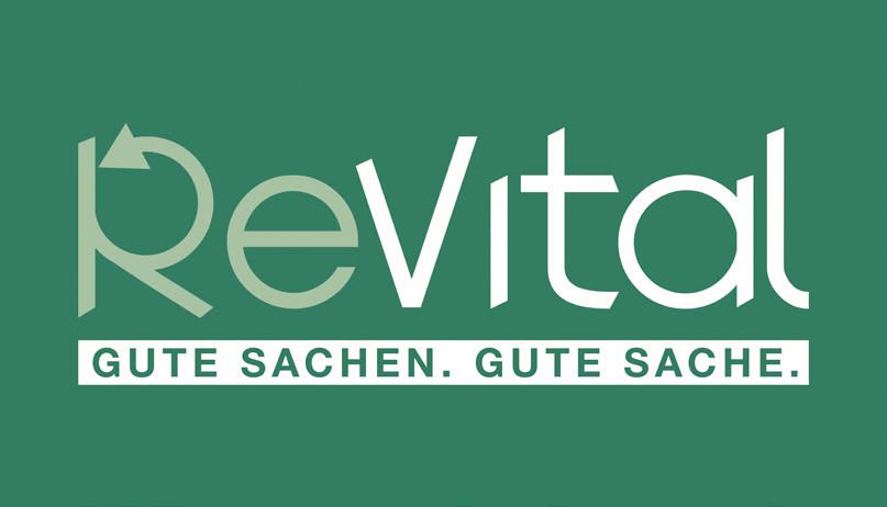 Logo ReVital mit Zusatz: Gute Sachen. Gute Sache.